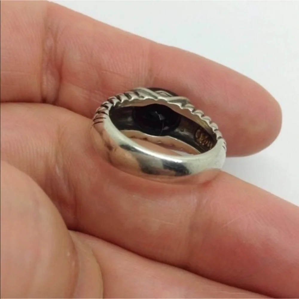 Smoky quartz sterling silver Designer ring size 5.25